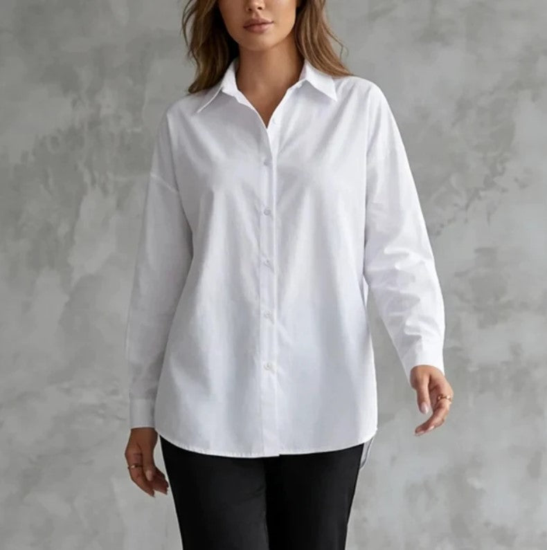 RESHA | Chemise à fente au dos - lin