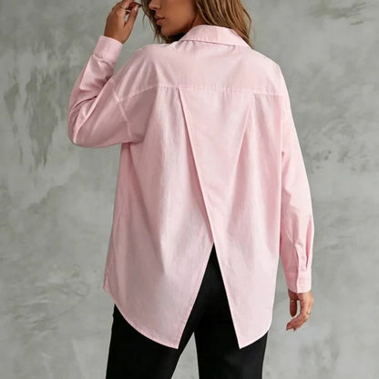 RESHA | Chemise à fente au dos - lin