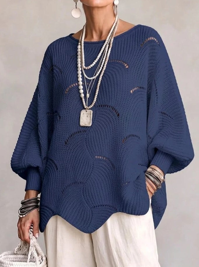 VAUTRO | Pull ajouré en maille avec motif ondulé