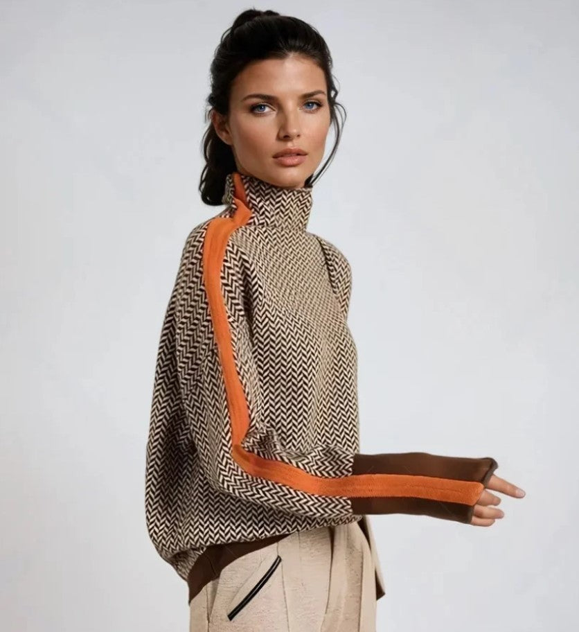 PAUREL | Pull Élégance Contrastée