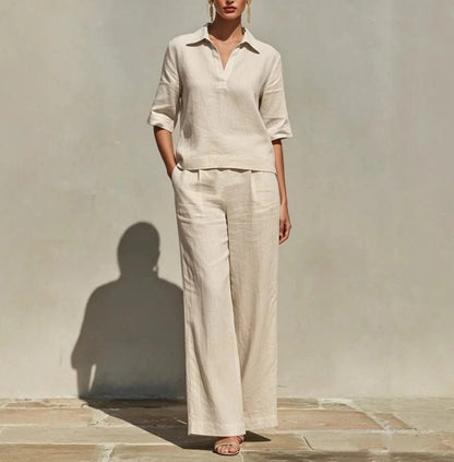Ensemble lin élégant