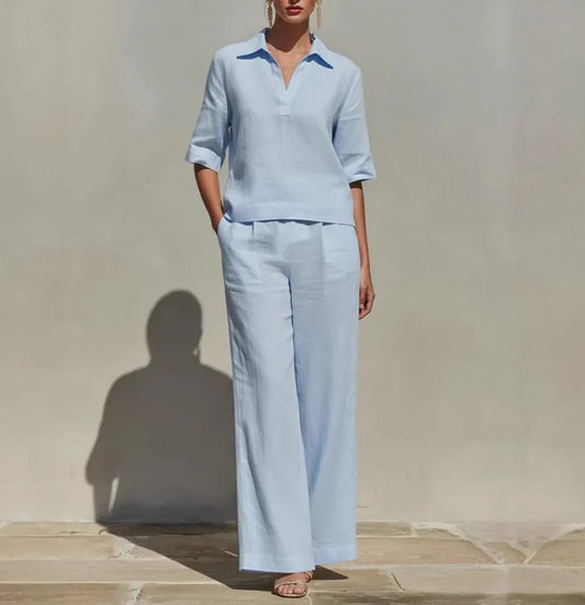 Ensemble lin élégant