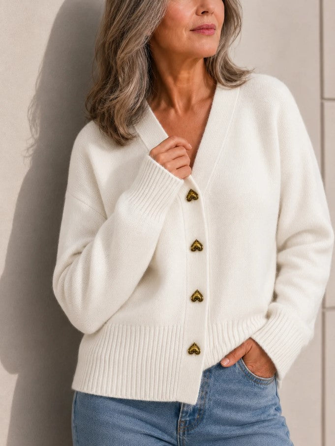 Cardigan a boutons en maille