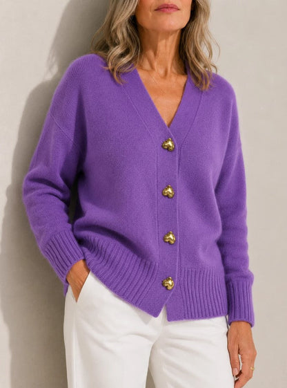 Cardigan a boutons en maille