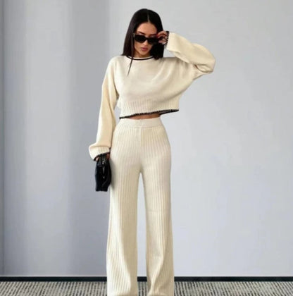 BORDU | Ensemble tricote contrasté