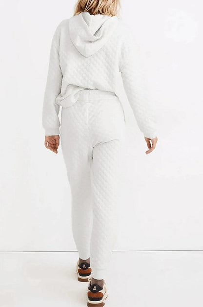 JOGGER | Ensemble matelasse blanc