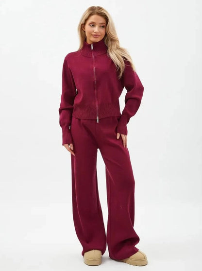 ALBA | Pantalon large, veste zippée.
