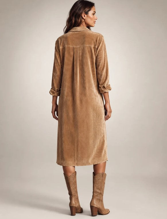LOVA | Robe chemise velours