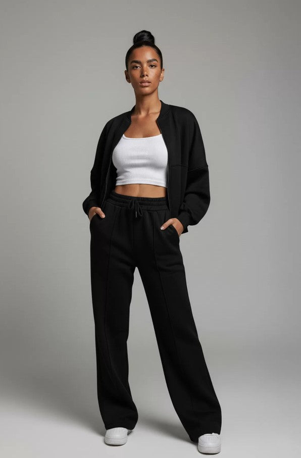 CAMILLE | Ensemble bomber & jogger chic