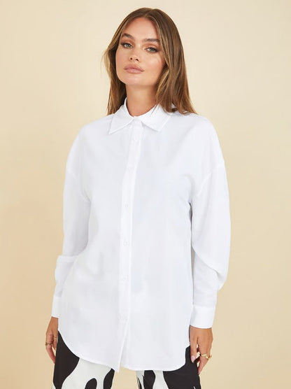 RESHA | Chemise à fente au dos - lin