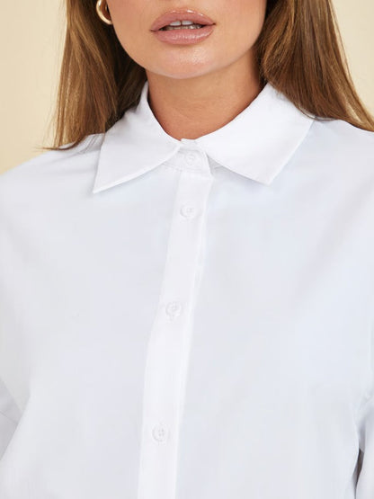 RESHA | Chemise à fente au dos - lin