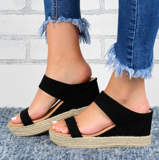 STEPWEL | Sandales compensées en corde de chanvre