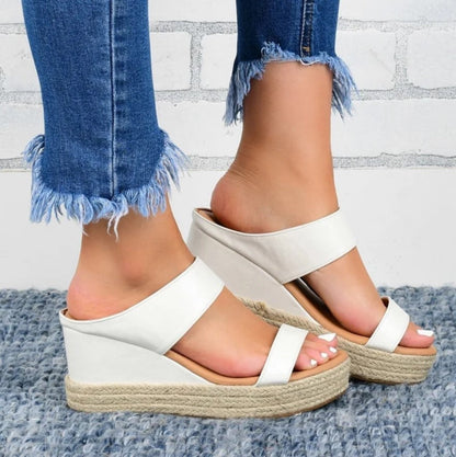 STEPWEL | Sandales compensées en corde de chanvre