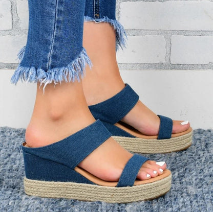 STEPWEL | Sandales compensées en corde de chanvre