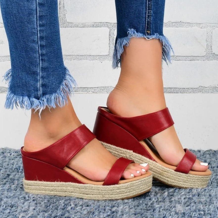 STEPWEL | Sandales compensées en corde de chanvre