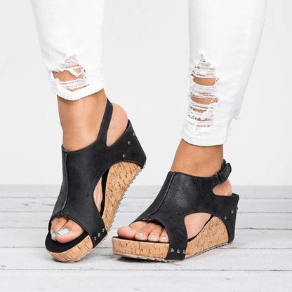 SLOVA | Sandales compensées à bout ouvert