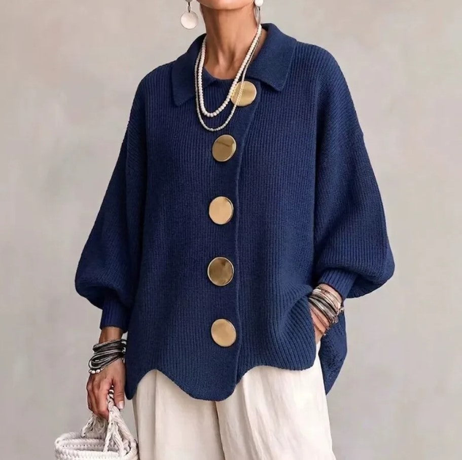 VAUREL | Cardigan en maille boutonné avec col