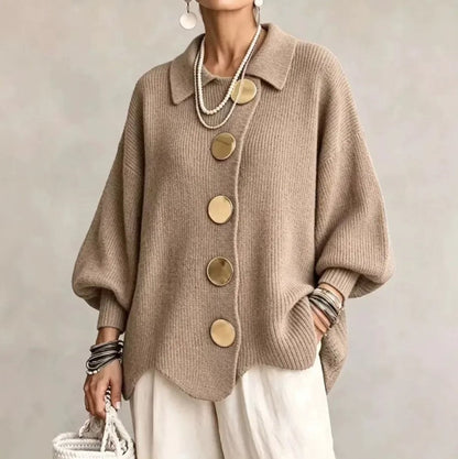 VAUREL | Cardigan en maille boutonné avec col