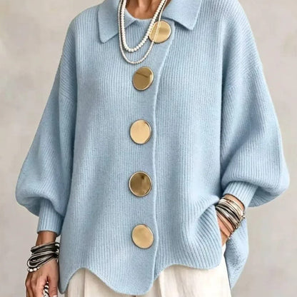VAUREL | Cardigan en maille boutonné avec col