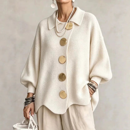 VAUREL | Cardigan en maille boutonné avec col